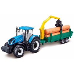 Bburago tractor New Holland jongens 44 cm ABS blauw 2-delig