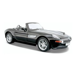 Modelauto BMW Z8 zwart schaal 1:24/18 x 7 x 5 cm